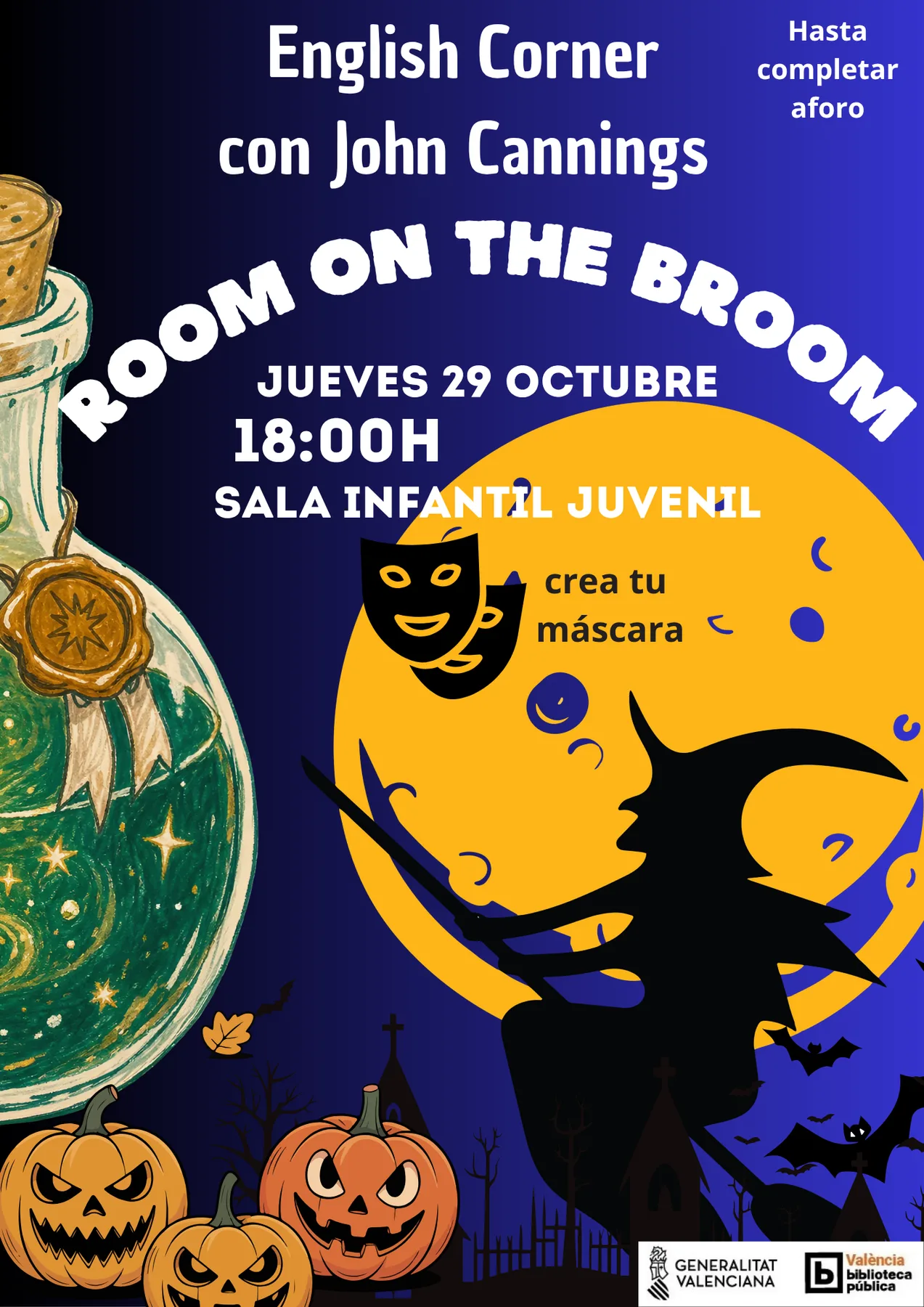 Cartel de English Corner "Room on the Broom"