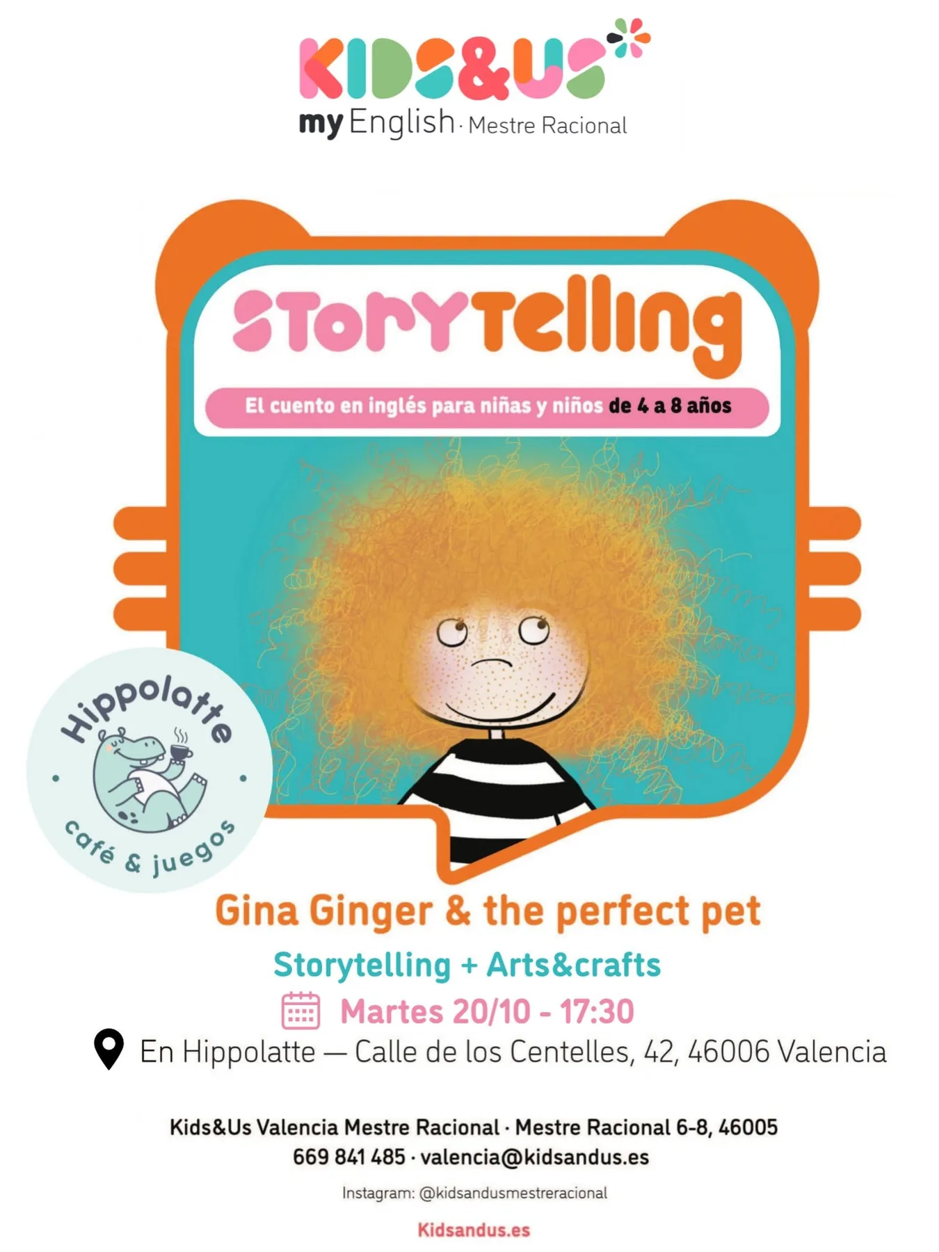 Cartel de Storytelling and arts and crafts Gina Ginger and the Perfect Pet