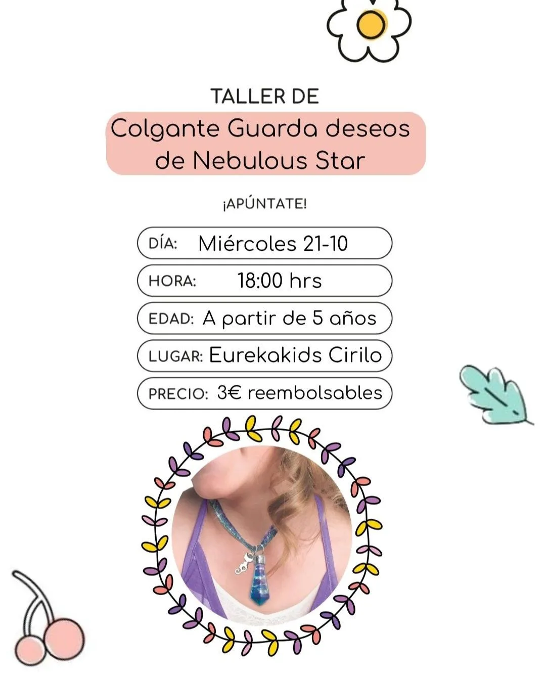 Cartel de Taller de Colgante Guarda Deseos de Nebulous Star.